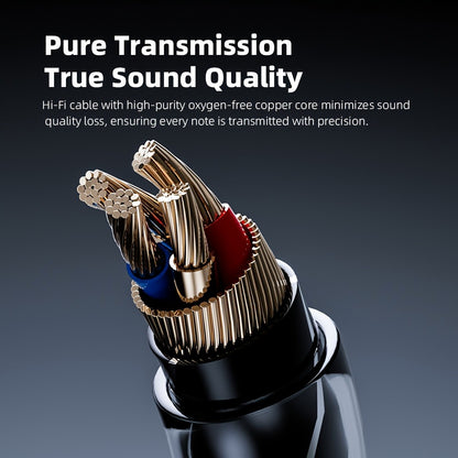 QKZ Hi7T Transparent Dynamic Resin Wired Earphones DJ Monitor HiFi Stereo Heavy Bass 3.5mm In-Ear Earbuds Volume Adjustable Mic for Sports Gaming Gym Music Studio