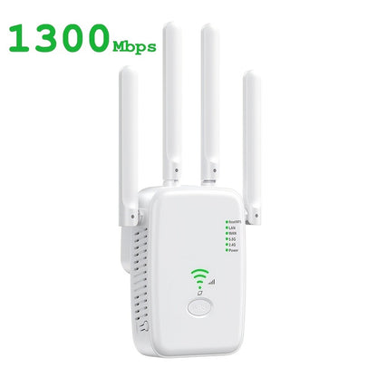 WiFi 6 Mesh Extender 1400Mbps 6-Antenna Dual Band - 2.4GHz & 5GHz Whole Home Coverage, One-Button WPS Setup, Seamless Roaming, Works with Smartphones Tablets Laptops Smart TV Gaming Console