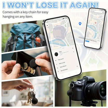Bluetooth Tracker 2 Pack Android Rexzol Find My Mini GPS Tag – No Subscription No Monthly Fee, Anti-Lost Locator with Keychain Case for Keys Wallet Pets Cars Luggage Smart Tag for Android Phones