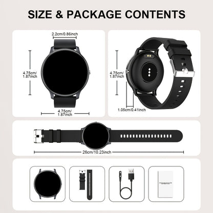 IP68 Waterproof Fitness Tracker Smartwatch, SIM-Free Wireless Calling, Music Control, Step Counter Pedometer & Distance Meter, 100+ Sport Modes, Heart Rate SpO2 Sleep Tracker, Rechargeable Battery – Android & iPhone Compatible