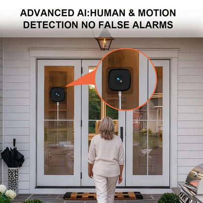 3MP FHD Window Security Camera with AI Motion Detection & Full-Color Night Vision – Dual Band 2.4G/5GHz WiFi, Wide Angle, App Control, 1/2/4 Pack for Home Office Surveillance