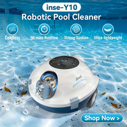 Cordless Robotic Pool Cleaner with 90-Min Runtime – Self-Parking Auto Vacuum | Floating Bracelet Retrieval | Covers 65Ft / 1100 Sq Ft | Lightweight for Above Ground & In-Ground Flat Bottom Pools | 5 Colors