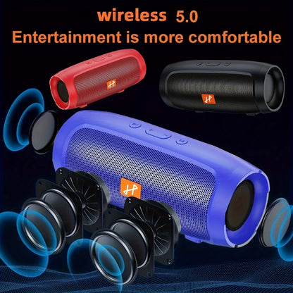 5.1 Channel Surround Sound Portable Wireless Bluetooth Speaker – USB-C Rechargeable Lithium Battery Speaker for Smartphones, Tablets, Outdoor Parties & Smart Devices, Stereo Audio System