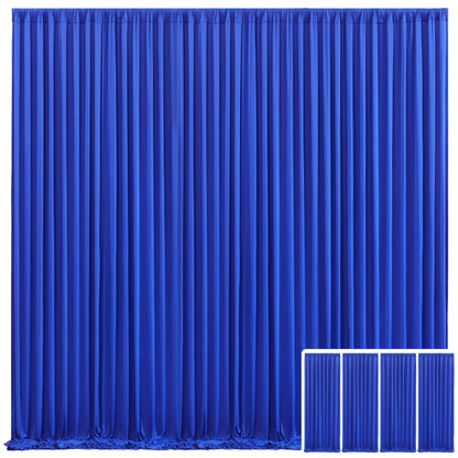 Elegant Fabric Backdrop Curtains 4pcs with Poles 59x85in Non-Transparent Wrinkle-Free Party Photo Backdrop for Wedding Birthday Bridal Shower Graduation Prom Christening Holiday Decor