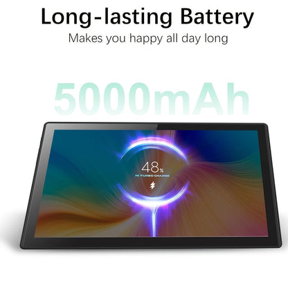 2-in-1 Tablet with Keyboard Mouse Stylus - Crelander 10 Inch Android Tablet 6GB RAM 128GB Storage 5000mAh Battery WiFi Dual Camera with Case Included