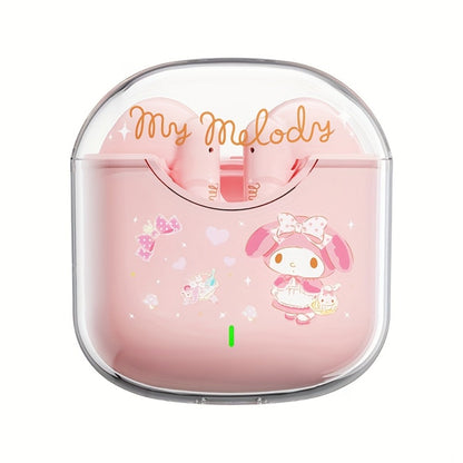 Kuromi My Melody Pompompurin Wireless Earbuds Authorized – 5 Cute Sanrio Character Styles Bluetooth Headphones for Daily Exercise Calls Learning – Holiday Birthday Gift for Girls Teens Women