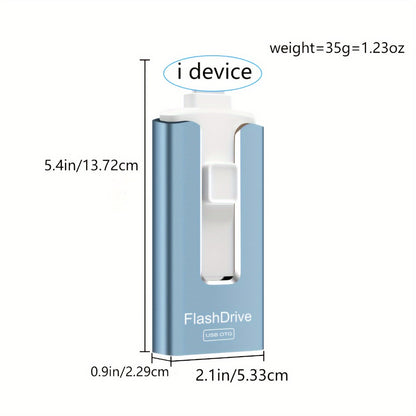 Photo Stick 256GB for iPhone iPad – One-Click Backup USB Flash Drive with Password Protection High-Speed External Memory Stick for iPhone 15 14 13 12 11 Android PC Mac