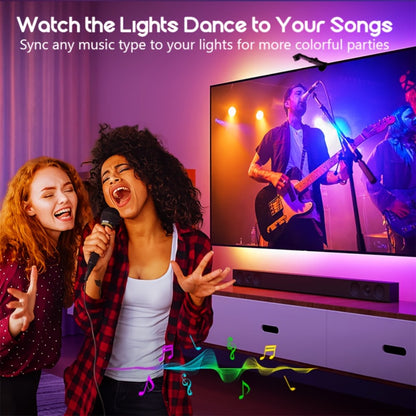 TV Backlight LED Strip Lights RGB 12.5ft - USB Powered Bias Lighting for 35-80 Inch TVs, Adjustable Color & Brightness with Remote Control, Gaming Home Theater Movie Room Ambient Light