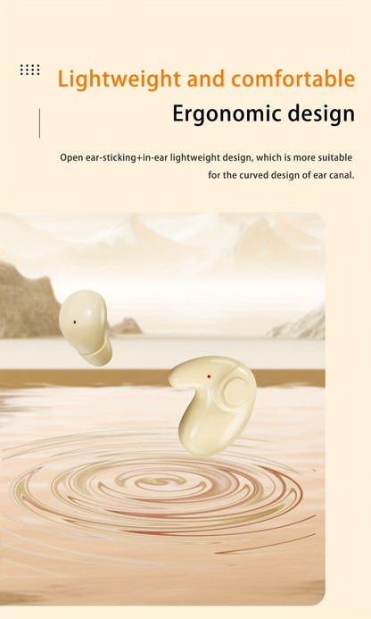2-in-1 Wireless Earphones Couples Shared Audio Long Battery Life Clear Sound TV Movies Music Running Type-C Charging Condenser Mic Semi-Open iOS Android