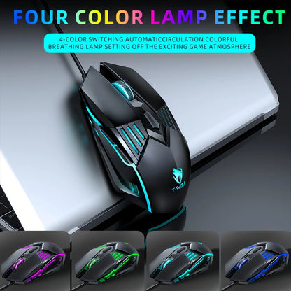 Programmable RGB Gaming Mouse Wired Ergonomic Pro-Grade with Turbo Click Multi-Mode DPI Sensitivity Dynamic RGB Lighting Forward Back Buttons USB Plug & Play for PC Laptop Mac Multiple Models