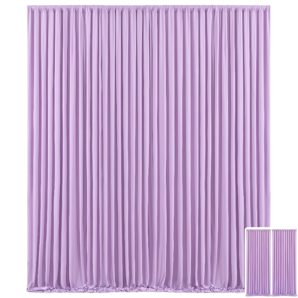 Draped Backdrop Curtains 2-Pack 10x10ft – Luxe Soft Non-Transparent Wrinkle-Free Fabric with Pole Pocket for Wedding, Birthday, Bridal Shower, Graduation, Prom & Holiday Party Decoration