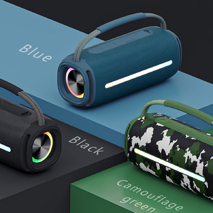 50W Bluetooth Speaker IPX6 Waterproof with LED Lights, Portable Wireless Speaker Rich Bass FM Radio USB TF Card Playback, Loud Outdoor Speaker for Parties Camping Beach Home