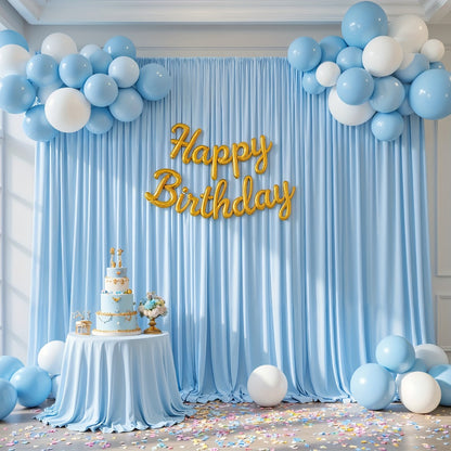 4-Pack 5x10ft Elegant Spandex Photography Backdrop | Wear-Resistant, Wrinkle-Free, Soft & Opaque Party Decoration Banners for Weddings, Birthdays, Stages, Exhibitions & Events
