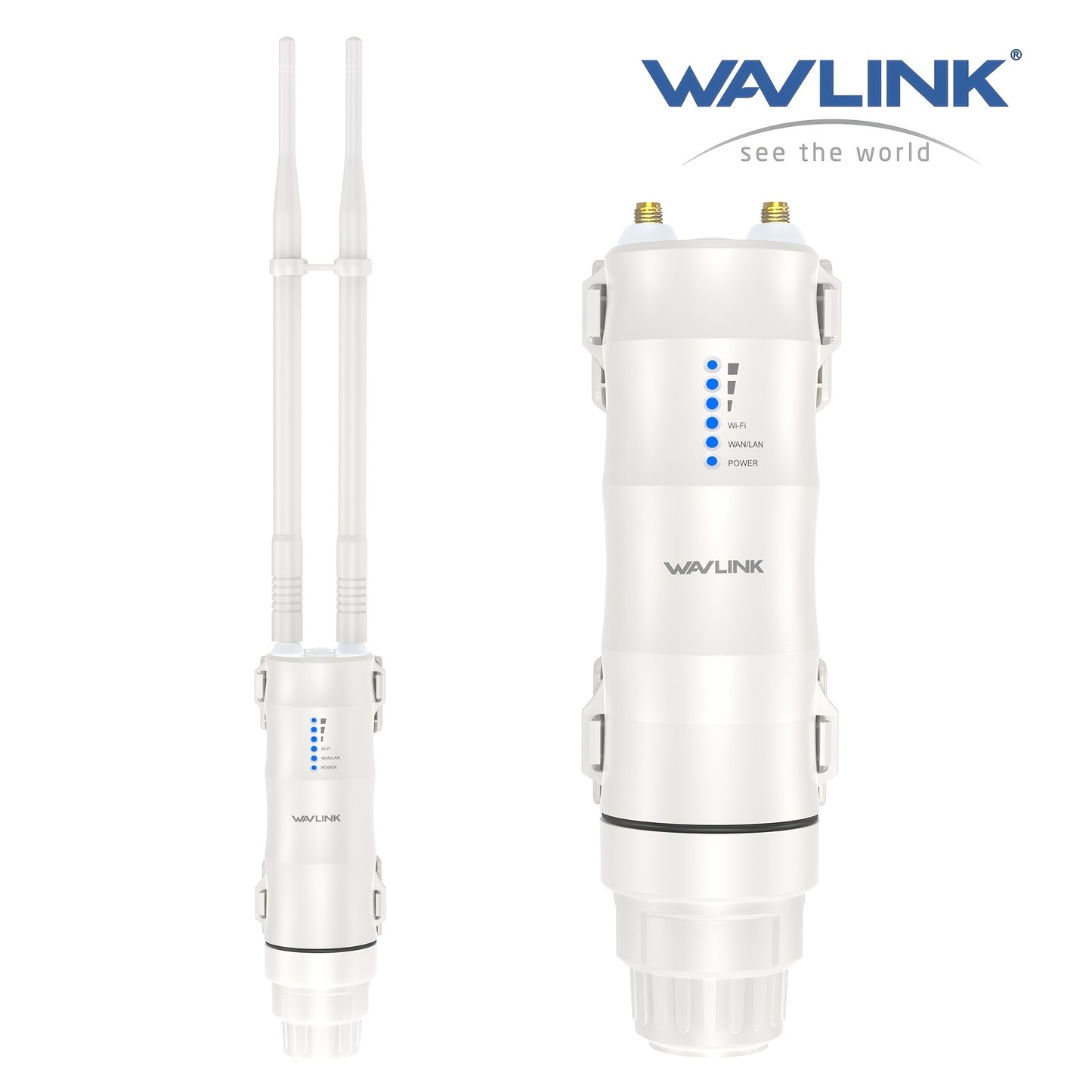 Outdoor WiFi Access Point Long Range AC600 Dual Band – Wavlink WN570HA1 CPE with 7dBi Antenna, 1000mW High Power, Passive PoE, AP/Repeater/WISP Modes for Surveillance & Wireless Bridge