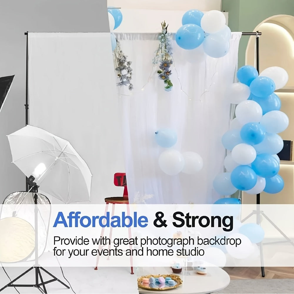10x7ft Photo Video Studio Backdrop Stand System Kit with Carrying Bag | Adjustable Background Support for Photography, Wedding, Party Decoration & Portrait Studio