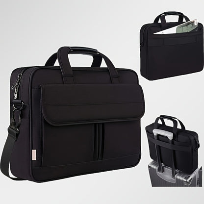 15.6 Inch Laptop Bag Business Messenger Briefcase – Multi-Compartment Shoulder Bag with Removable Strap, Luggage Sleeve, Foam-Padded Laptop Sleeve, Perfect Gift for Men & Women Professionals & Travelers