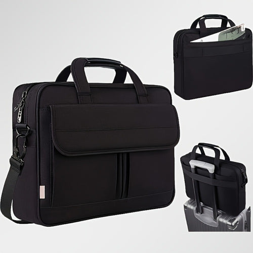 15.6 Inch Laptop Bag Business Messenger Briefcase – Multi-Compartment Shoulder Bag with Removable Strap, Luggage Sleeve, Foam-Padded Laptop Sleeve, Perfect Gift for Men & Women Professionals & Travelers