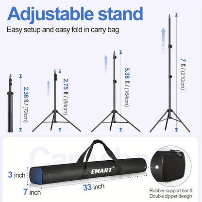 Balloon Projector Backdrop Stand 10x7Ft Adjustable with Carrying Bag, Background Support System for Photography, Events, Weddings, Party Decoration & Projector Display