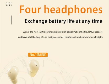 2-in-1 Wireless Earphones Couples Shared Audio Long Battery Life Clear Sound TV Movies Music Running Type-C Charging Condenser Mic Semi-Open iOS Android
