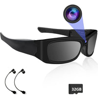 Black Music Video Glasses with Built-in 32GB
