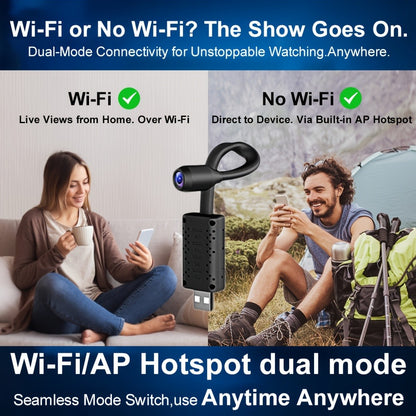 No WiFi Security Camera 3 Pack with Built-In Hotspot – 1080P Motion Detection, Audio Recording, Cloud & SD Card Storage, USB Plug-In Power, Easy Install, Real-Time Close Range Viewing System