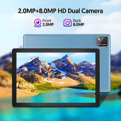 2-in-1 Android 15 Tablet 10 Inch Quad-Core 12GB RAM 64GB ROM 1TB Expandable 6000mAh Battery FHD IPS Display Dual Camera Optional Keyboard Mouse Case Stylus Three Configurations WiFi