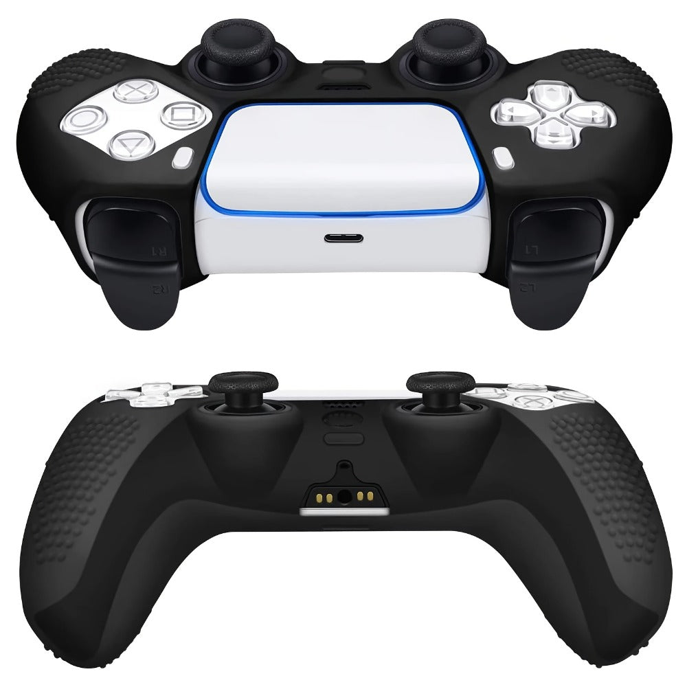 PS5 Controller Silicone Cover with 10 Thumb Grip Caps – Protective Case & Grip Accessories Set for PS5 DualSense Controller, Anti-Slip Skin Cover for PlayStation 5 Controller