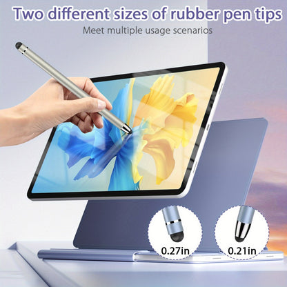 2-in-1 Stylus Pen Set for Touch Screens, 5 Pens + 10 Replacement Tips, High Precision Universal Stylus Compatible with iPhone, iPad, Android Tablets & All Touchscreen Devices