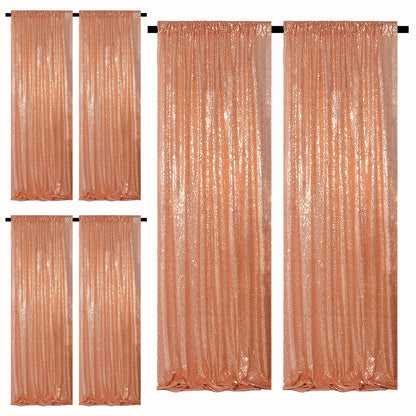 Sequin Backdrop Curtains 2FTx8FT Glitter Photography Background Panels for Party Wedding Birthday Stage Decoration Gold Yellow Shimmer Curtain Set 4 6 10 Panels Available