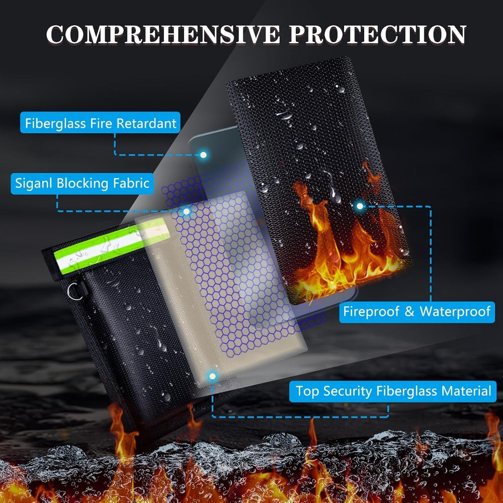 Faraday Bag Signal Blocking Pouch with Reflective Strips – EMP Protection Anti-Tracking Anti-Theft Sleeve for Laptop, Tablet, Smartphone & Car Key Fob