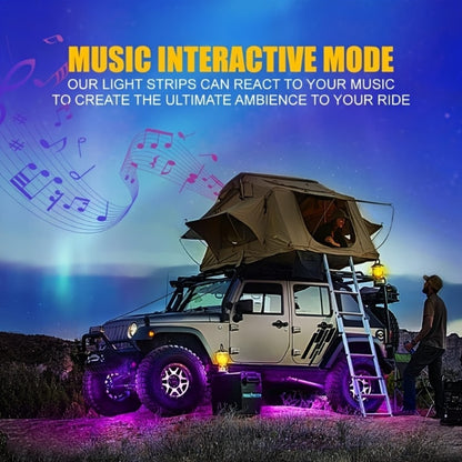 Car LED Atmosphere Light Panels APP & Wireless Control - External Decorative 2-Piece Set Multiple Scene Modes 23.62x35.43in for Cars Trucks SUVs Car Show Night Driving Customization