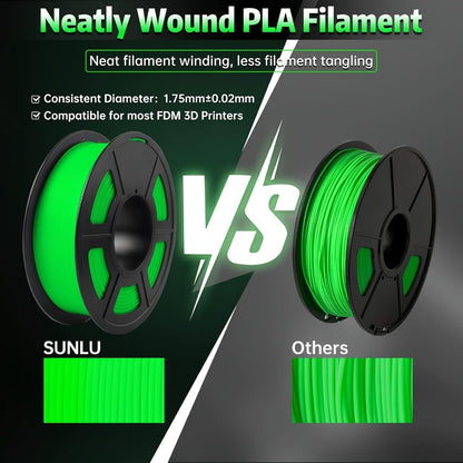 Glow in the Dark PLA Filament 1.75mm 200g – Luminous Phosphorescent 3D Printer Filament ±0.02mm Neatly Wound | Glow Blue & Glow Green PLA for FDM 3D Printers Cosplay Halloween Creative Prints