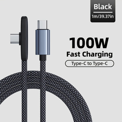 Right Angle 90 Degree USB-C to USB-C Cable 100W PD Fast Charging – Elbow Type-C Charger Cord Oxygen-Free Copper for iPhone 16 15 Samsung Galaxy MacBook Android Laptop | Data Sync Right Angle Charger