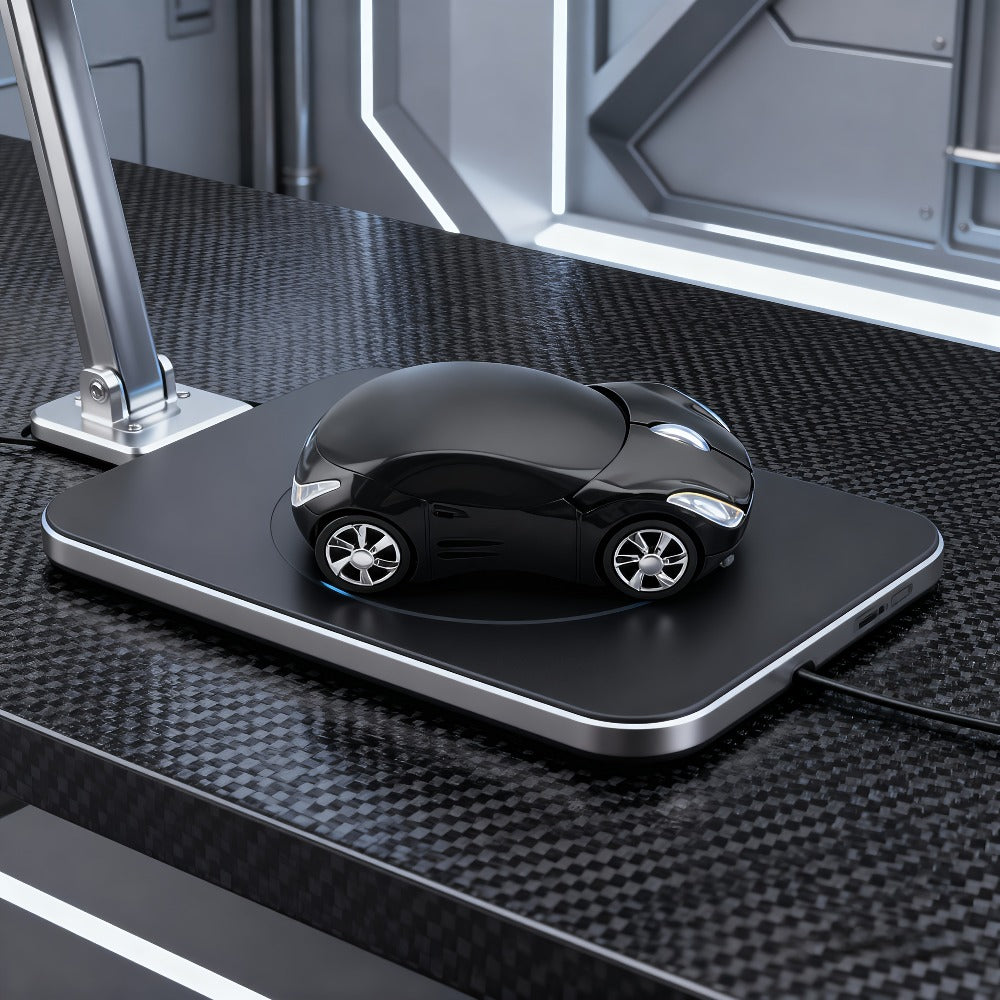 Novelty Car Shaped Computer Mouse Wired USB Optical – Creative Desk Accessory for PC, Laptop, Desktop & Notebook | Unique Gift for Car Lovers, Gamers & Office Workers | Black & Red