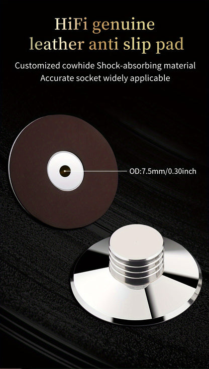 Vinyl Record Weight Stabilizer LP Clamp for Turntables | Metal Disc Stabilizer, Reduces Vibration & Noise, Polished Stainless Steel, Compatible with Most Turntable Models – YYAUDIO
