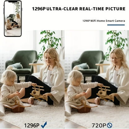 4-Pack 1296P Indoor Security Camera X5, Dual Band 5GHz/2.4GHz WiFi, 360° Rotation, Night Vision, Smart Motion Detection, Two-Way Audio, App Control – Home & Office Surveillance System