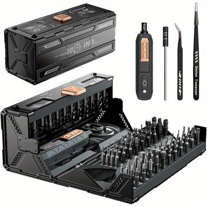 180-in-1 Precision Screwdriver Set – Magnetic Professional Repair Kit for Laptop, Phone, Camera, Tablet, Game Console & Glasses, Angular Container Case Design