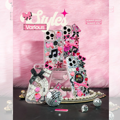 1050pcs Junk Case Charms Kit Kawaii DIY Phone Case Decoration – Bow Charms Letter Beads Flatback Pearls Rhinestones Resin Alloy Coquette Y2K Aesthetic Decor for Teen Girls – Nail Art Craft Supplies