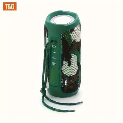 TG227 Portable Bluetooth Speaker with LED Breathing Light, TWS Stereo Sound, USB-C Rechargeable, Wireless Speaker for Outdoor Camping, Hiking, Gatherings