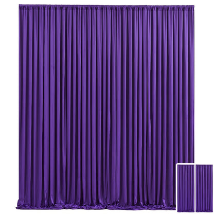 Draped Backdrop Curtains 2-Pack 10x10ft – Luxe Soft Non-Transparent Wrinkle-Free Fabric with Pole Pocket for Wedding, Birthday, Bridal Shower, Graduation, Prom & Holiday Party Decoration