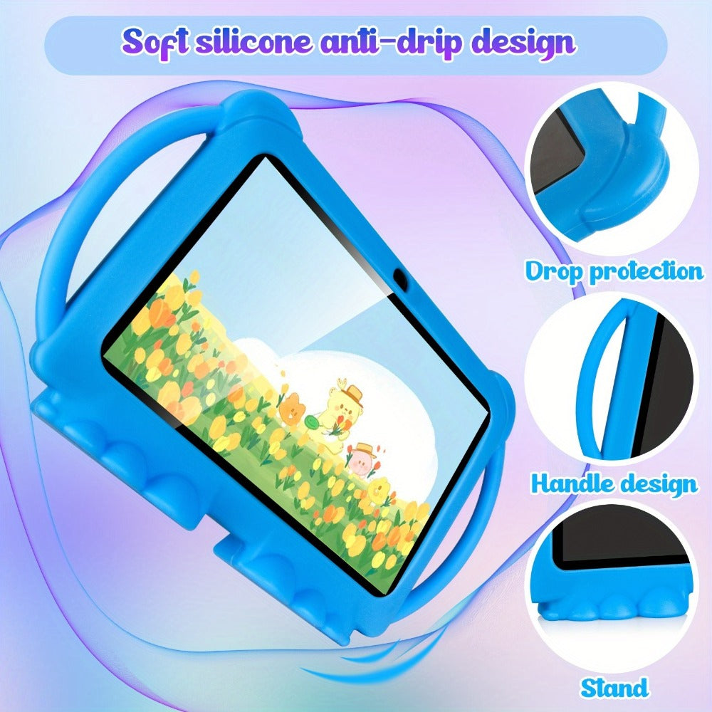 Educational Kids Tablet 7 Inch Android 14, Eye Protection Screen Parental Control GMS Certified, 2GB RAM 32GB ROM 2.4G Wi-Fi, Shockproof Case Dual Camera Pre-Loaded Learning Apps & Games, Children Tablet for Ages 3-12 – Blue Red