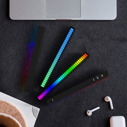 RGB LED Light Bars with Music Sync 2/4 Pack Voice Control USB Powered Smart Rhythm Lights for Gaming Room PC Desk TV Backlight Home Office Bedroom Atmosphere Decoration