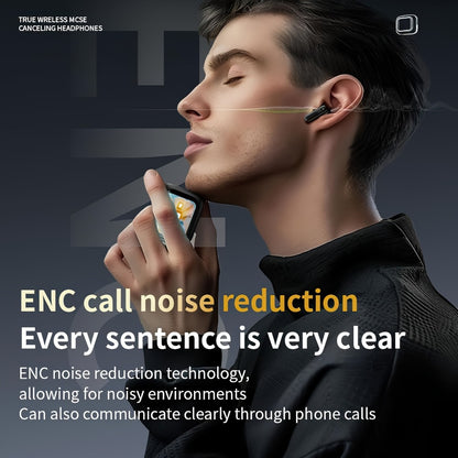 LED Touchscreen Wireless Earbuds Bluetooth 5.4, ANC/ENC Noise Cancelling, 48H Playtime, Touch Screen Control, LED Display Charging Case, True Wireless Earphones for Work Sport Travel