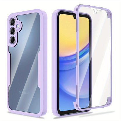 Samsung Galaxy A-Series Rugged Case with Built-In Screen Protector – Full Body Shockproof Phone Cover for Galaxy A15 A16 A17 A36 A37 A56 A57 5G | Heavy Duty Drop Protection