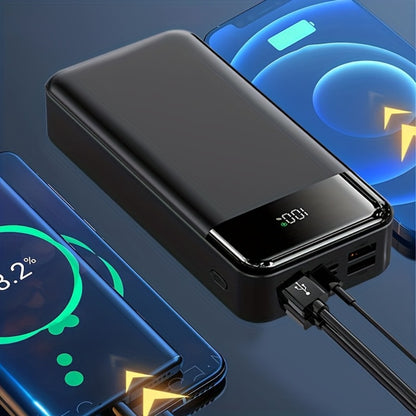 60000mAh Power Bank 22.5W Fast Charging with Built-in Light LED Power Display Removable Emergency Battery Pack for Android iPhone Phones Tablets Outdoor Travel Camping