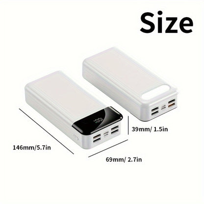 60000mAh Power Bank 22.5W Fast Charging with Built-in Light LED Power Display Removable Emergency Battery Pack for Android iPhone Phones Tablets Outdoor Travel Camping
