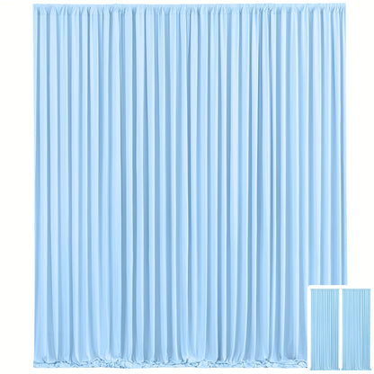 Party Backdrop Curtains 2-Pack 59x85 Inch – Soft Non-Transparent Wrinkle-Free Fabric with Pole Pocket for Wedding, Birthday, Christening, Bridal Shower, Christmas & Holiday Decoration