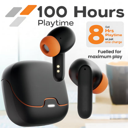 Low Latency Game Mode TWS Wireless Earbuds Bluetooth 5.4, Long Range Noise Cancelling Mic Fast Charging Wireless Charging Case, In-Ear Headset for Gaming Music Phone Calls iOS Android