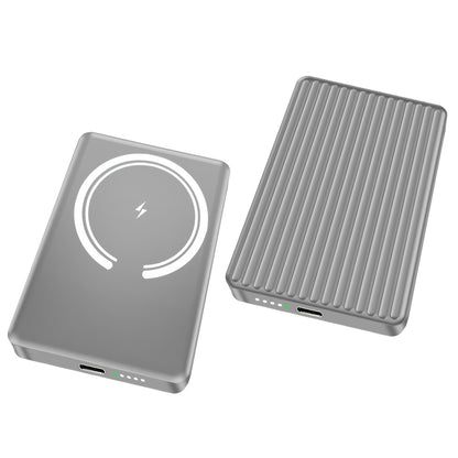 MagSafe Compatible Magnetic Power Bank 5000mAh Ultra Slim 20W Fast Charging – Portable Charger for iPhone 17 16 15 14 13 12 | Snap-On Wireless Battery Pack | Blue Purple Pink Grey Silver