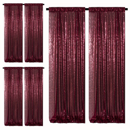 Sequin Backdrop Curtains 2FTx8FT Glitter Photography Background Panels for Party Wedding Birthday Stage Decoration Gold Yellow Shimmer Curtain Set 4 6 10 Panels Available